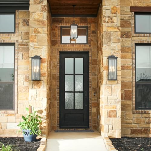 Quorum International Westerly 32 Inch 4-Light Outdoor Ceiling Pendant Black