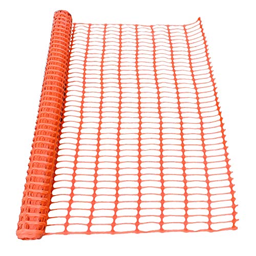 Sandbaggy 4 Ft x 100 Ft Orange Safety Barrier Fence - Plastic Snow Fence for Crowd Control & Construction (100 Rolls)