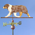 Australian Shepherd Hand Carved & Painted Weathervane Red Merle 32 Inch
