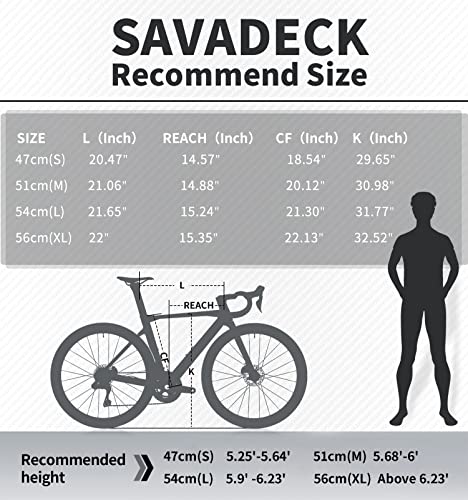 SAVADECK Carbon Road Bike Black