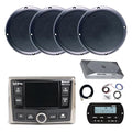 Enrock Marine Infinity PRV-315.2 Bluetooth AM/FM Radio Receiver Kit with 4x 5.25" Speakers Black