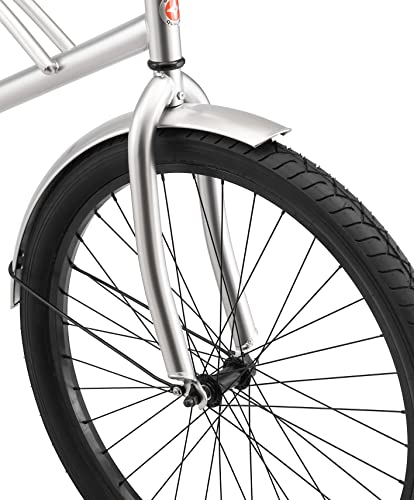 Schwinn Huron Adult Beach Cruiser Bike 26-Inch Silver