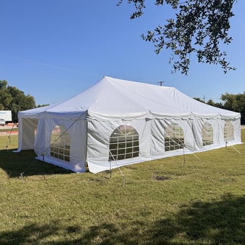 DELTA 40'x20' PVC Fire Retardant Heavy Duty Party Tent White