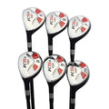 Majek Left Handed Golf Senior Men’s All Hybrid Partial Set Black