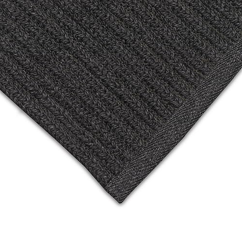 Liora Manne Calais Indoor/Outdoor Area Rug - Durable Power Loomed Casual Texture Solid Charcoal (5' x 7'6")