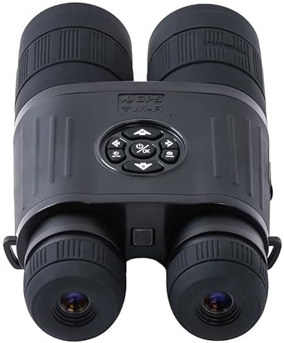Teslord Night Vision Binoculars with Photo & Video Capture, Digital Infrared Goggles for 1000M Viewing in Darkness Black