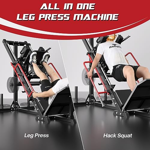 Mappding Leg Press Hack Squat Machine Red