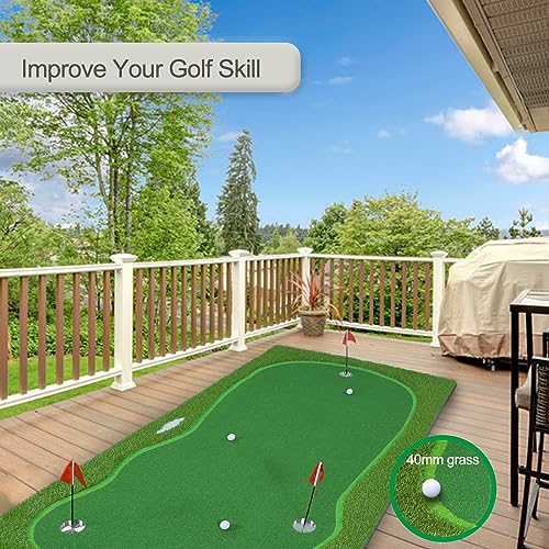 Chriiena Golf Putting Green Mat Large Professional Green