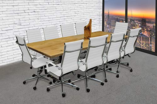 SOLIS 11 Piece Conference Set Office Chairs and Tables White