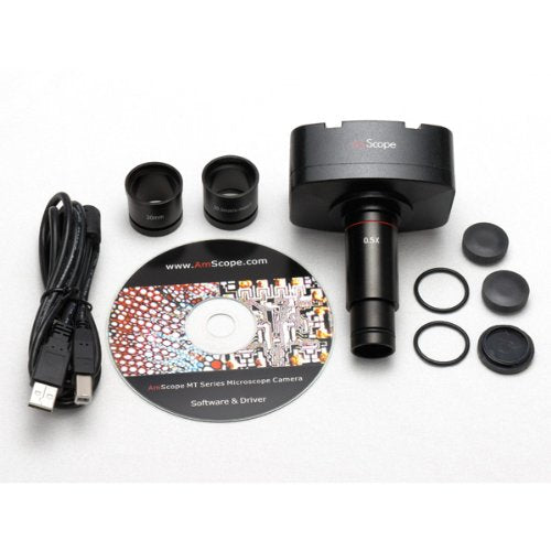 AmScope T490A-5MA Digital Trinocular Microscope 40X-1600X Magnification with 5MP Camera