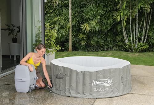 Coleman Tahiti EnergySense AirJet Inflatable Hot Tub Spa Gray