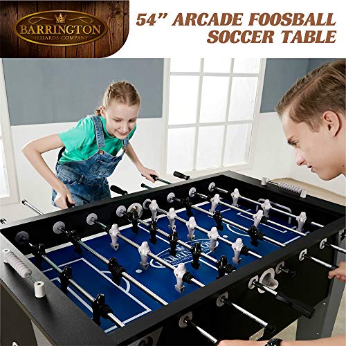 Soccer Foosball Table Arcade Game Set 54 in Black Grey
