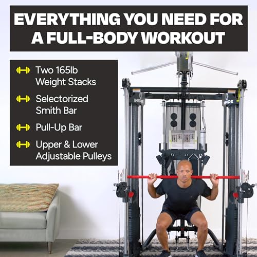 Inspire Fitness FT2 Functional Trainer & Smith Machine Station Bundle - Fully Loaded