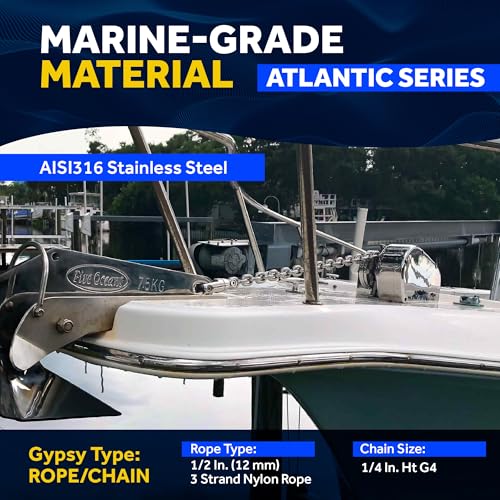 Five Oceans Horizontal Windlass Anchor System 600W 12V DC Silver