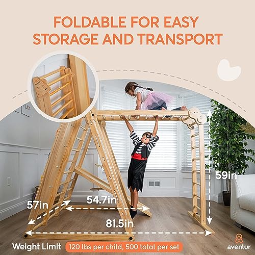 Avenlur Chestnut 8-in-1 Indoor Foldable Playset Natural Indoor