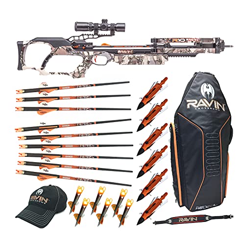 RAVIN Crossbows R10 400 FPS Crossbow Predator Camo Essentials Bundle Brown