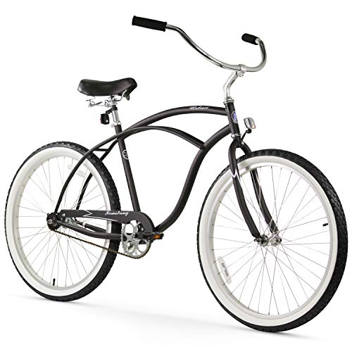 Firmstrong Urban Men's Beach Cruiser Bike Single Speed 26 Inch Matte Black
