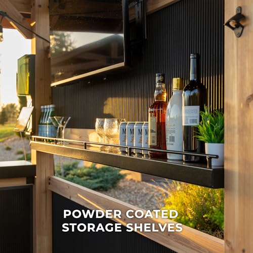 Backyard Discovery Palisade 9' x 6' Cedar Wood Outdoor Bar Set Light Brown