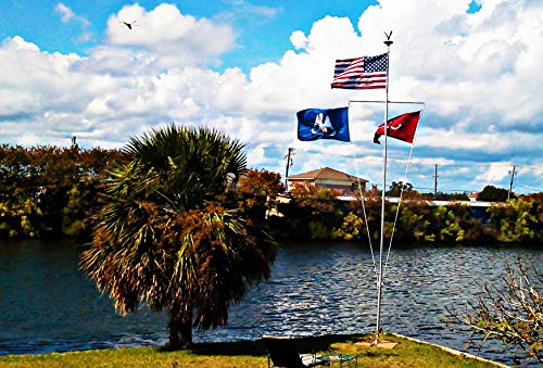 Telepole 20’ Telescoping Nautical Aluminum Flagpole Silver