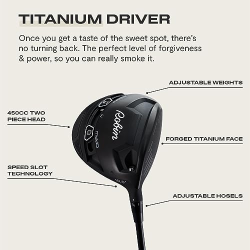 Robin Golf The Essentials 9-Club Men's Set Left-Handed Matte Black