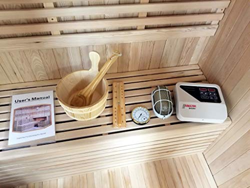 MCP Sauna Canadian Hemlock Wood Traditional Swedish 4 Person Indoor Sauna Spa 72