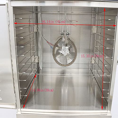 INTSUPERMAI 30 Layer Commercial Food Dehydrator Stainless Steel for Meat, Fruit, Vegetable, Pet Food 110V