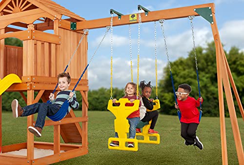CREATIVE CEDAR DESIGNS Timber Valley Cedar Backyard Playset Blue Accessories