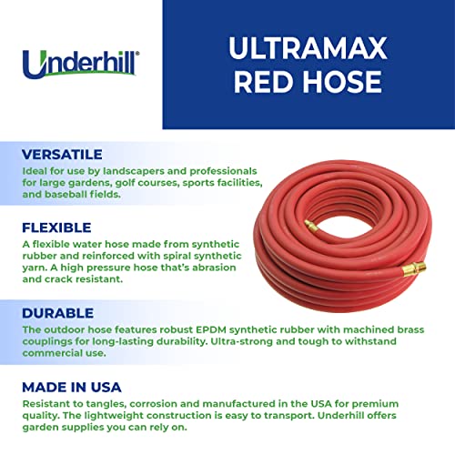 Underhill UltraMax Commercial Garden Water Hose Heavy-Duty 1 Inch x 125 ft Green