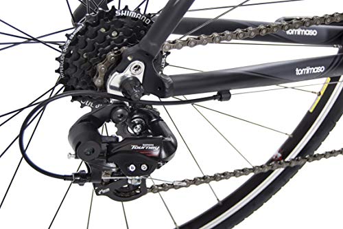 Tommaso Sorrento Shimano Tourney Hybrid Fitness Bike Matte Black/Grey