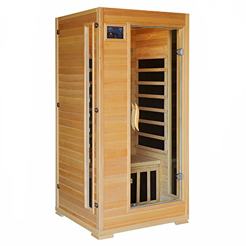 Blue Wave HeatWave BSA2402 1-2 Person Hemlock Carbon Infrared Sauna Hemlock