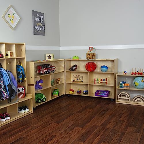 Contender Extra Large Folding Mobile Storage Organizer Natural