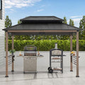 Sunjoy Wooden Grill Gazebo 8x12 ft Brown