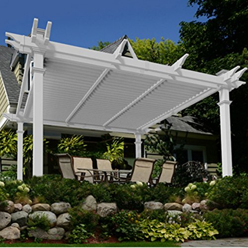Vita Camelot 12' x 12' Adjustable Louvered Vinyl Pergola White