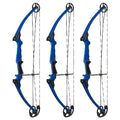 GENESIS Archery Compound Bow Adjustable Draw Length 15-30 Inches & Weight 10-20 lbs Left-Handed Blue 3 Pack