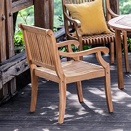 Cambridge Casual Mosko Teak Wood 5 Piece Outdoor Dining Set with Seatpad