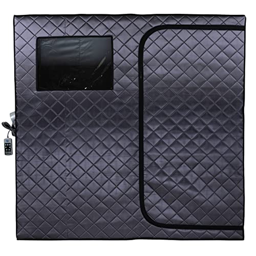 Durasage Portable Full Size Infrared Sauna 2-Person Gray