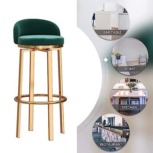 IPSU Swivel Bar Stools Set of 4 Green