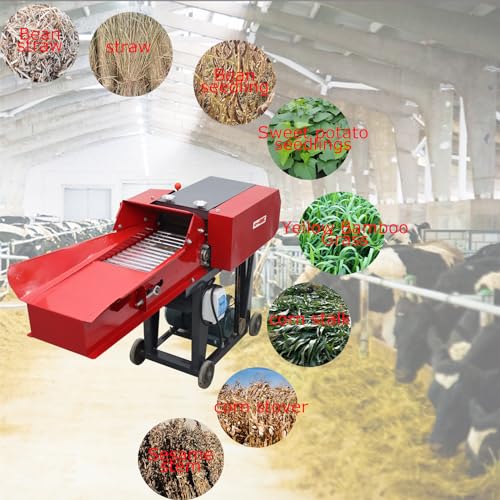 Banfluxion 220V 6-Blade Grass Cutting and Silk Kneading Integrated Machine Red