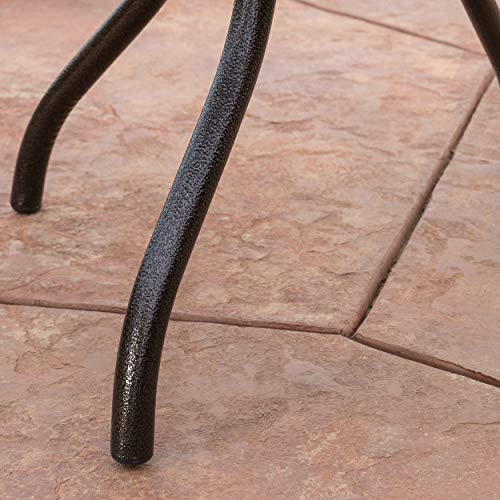 Christopher Knight Home Hallandale 5-Pc Outdoor Cast Aluminum Dining Set Hammered Bronze