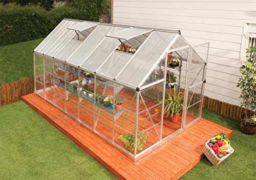 Palram Canopia 6x14 Walk-In Greenhouse Silver