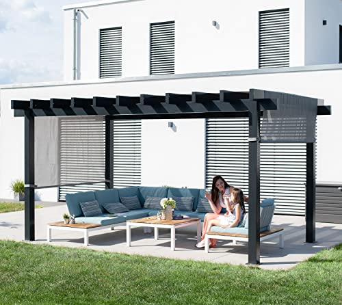 Sojag 10' x 16.5' Yamba Backyard Pergola Outdoor Aluminum Frame Gazebo Dark Grey