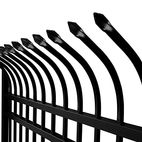 ALEKO 8-Panel Steel Security Fencing Kit Curved Top