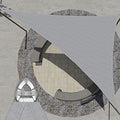 Patio Triangle Super Ring Sun Shade Sail Light Gray