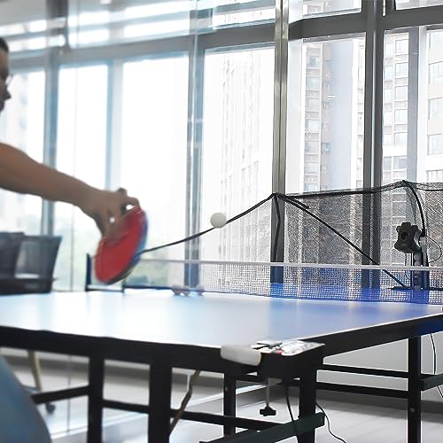 WAYMARK S6-PRO Table Tennis Robot Trainer with Net & 100 Balls Black