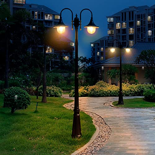 PAOOPA Garden Lamp Post Light Outdoor Street Light Black 3.2m