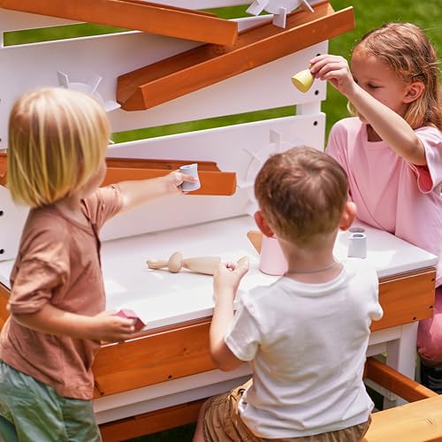 Avenlur Wooden Water Table for Kids 3+ - Large Indoor/Outdoor Play