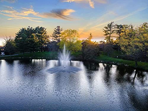 Scott Aerator Amherst 1HP 115V Large Pond Fountain with 100 Ft. Electric Cord
