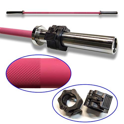 ZHLL 6-Foot /33LB Colored Olympic Bar for Weightlifting and Squatting (6FtFour-axis camouflage)