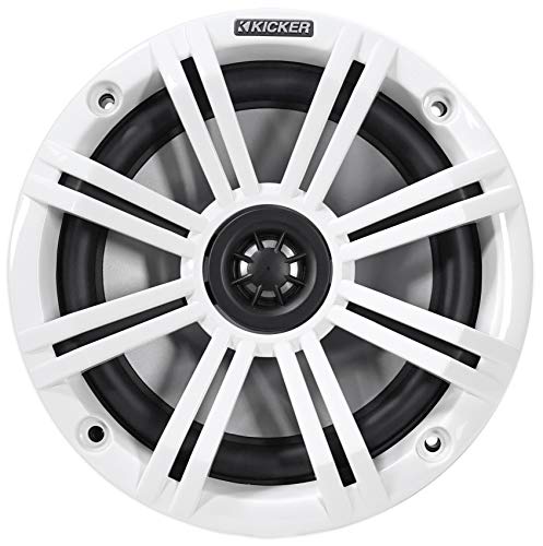 KICKER 45KM654 6.5" Marine Boat Speakers with Rockville MAC65B Pods Black