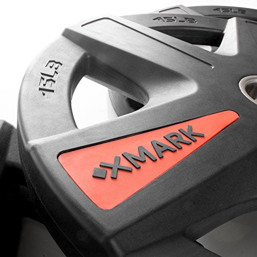 XMark TEXAS STAR 365 lb Set Olympic Plates Black